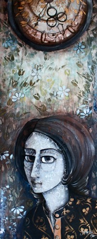 Shazia Salman, 24 x 60 Inch,  Acrylics on Canvas,  Figurative Painting, AC-SAZ-007